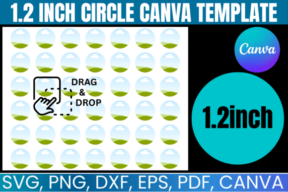 1.2 Inch Circle Canva Template: Graphics for Real Local Branding