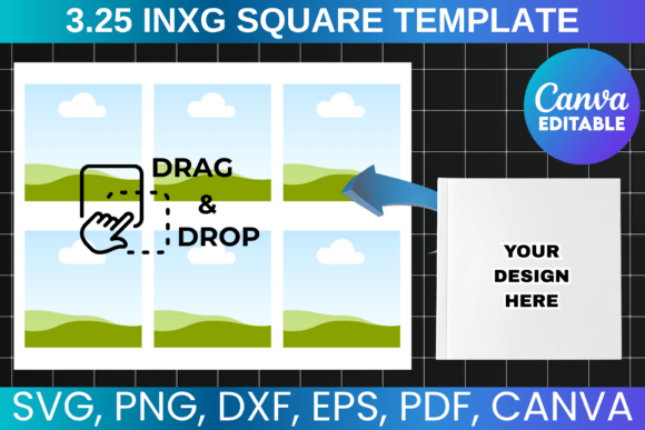 3.25 Inch Square Canva Template: Graphics for Real Local Branding