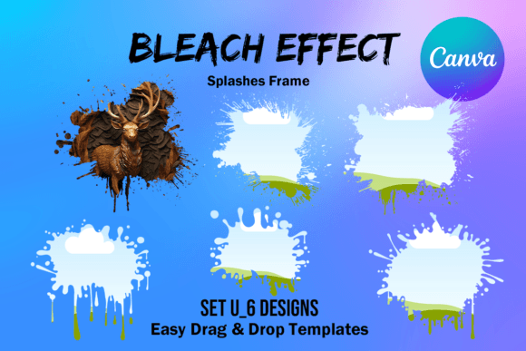 Canva Frame Template Bleach Effect SetU: Graphics for Editorial Polish