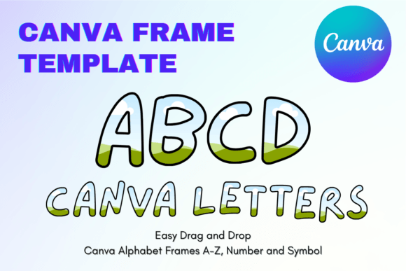 Canva Letters Frame Alphabet TemplateC17