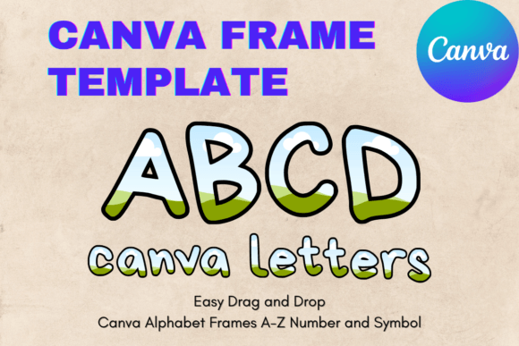 Canva Letters Frame Alphabet TemplateC31 Graphics