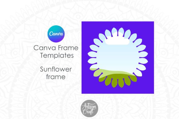 Canva Sunflower Frame Graphics for Digital Sellers