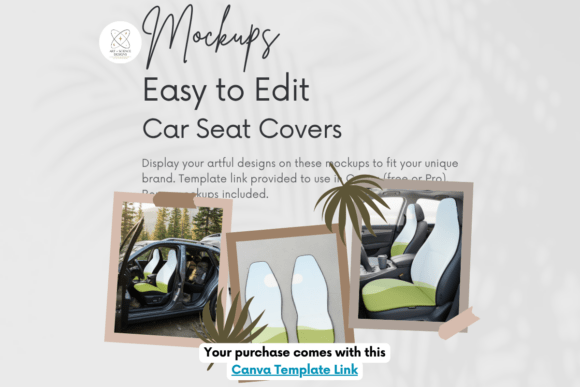 Car Seat Covers Canva Lifestyle Mockup