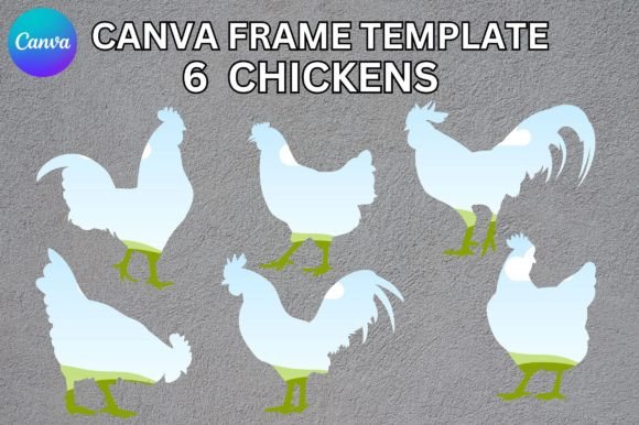 Chickens Canva Frame Template: Graphics for Whimsical Branding