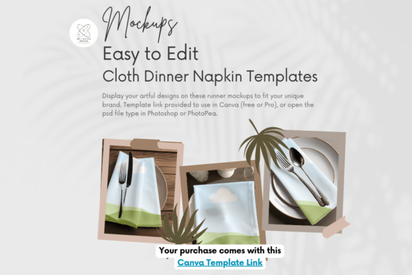 Cloth Dinner Napkin Canva Template: Graphics for Elegant Editorial Design