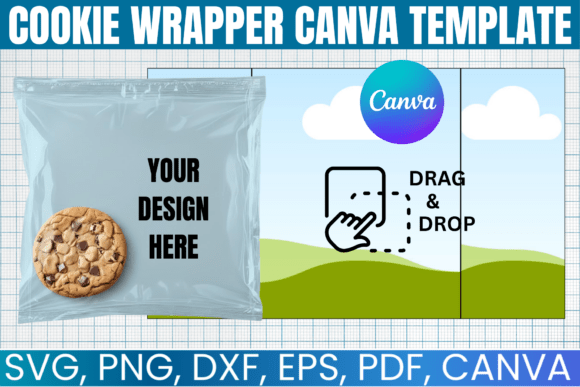 Cookie Wrapper Canva Editable Template: Graphics for Festive Branding