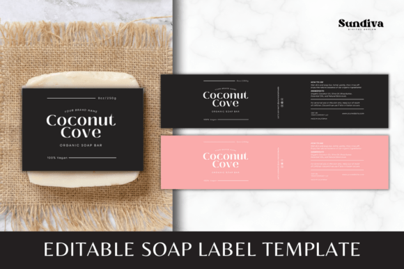Custom Soap Bar Label Canva Template 3 Graphics
