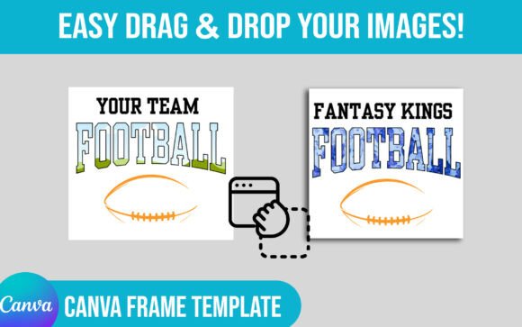 Customized Football Team Canva Frames: Graphics for Sellers