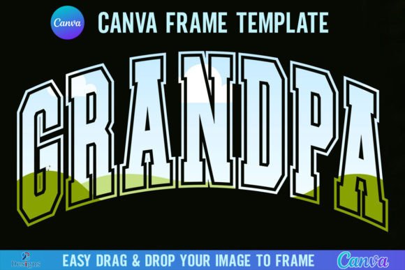 Grandpa Varsity Canva Template Frame: Graphics for Warm, Authentic Branding