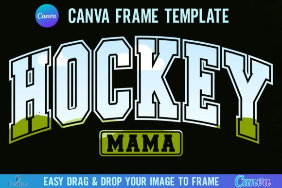 Hockey Mama Varsity Canva Template Frame