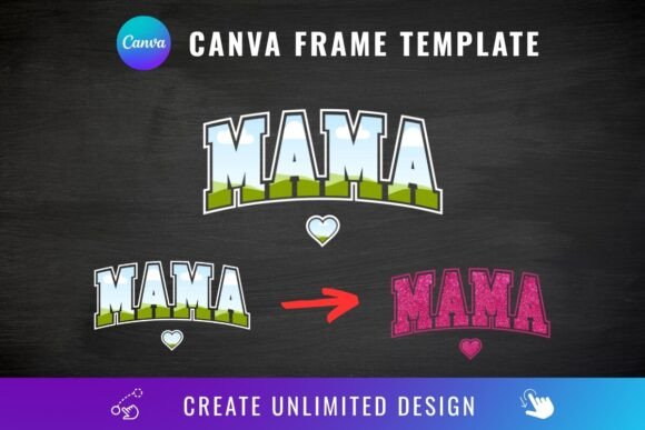 Mama Heart Canva Template Frame Design: Graphics for Warm, Authentic Branding