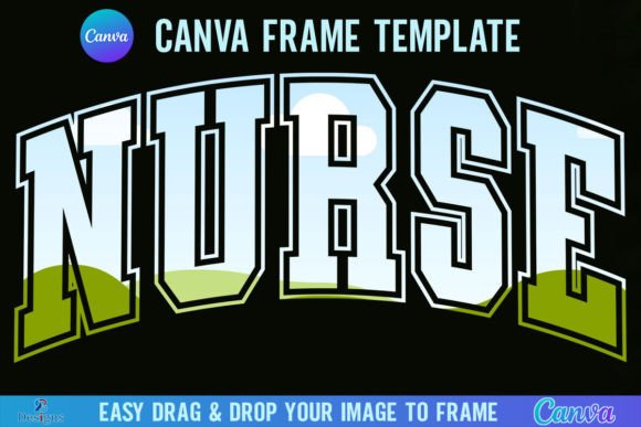 Nurse Varsity Canva Template Frame