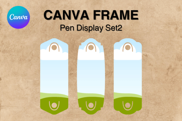 Pen Display Card Canva Frame Template_2 Graphics