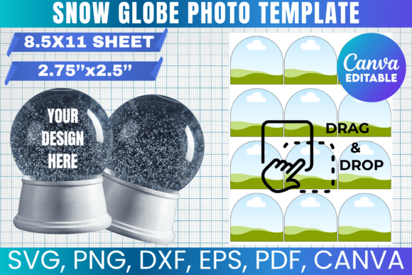 Snow Globe Photo Canva Template: Graphics for Warm, Festive Branding
