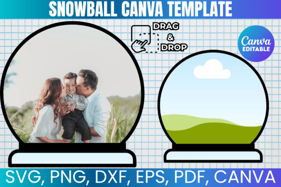 Snowball Snow Globes Canva Frame Graphics
