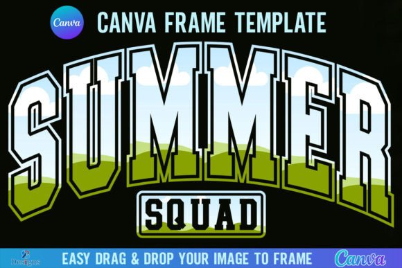 Summer Squad Canva Frame Template Design: Graphics for Lively Branding