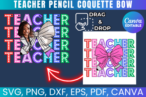 Teacher Coquette Canva Frame Template: Graphics That Charm With Purpose