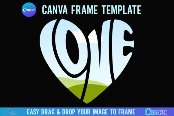 Valentine’s Day Heart Love Canva Frame Graphics