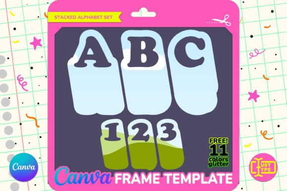 Vintage Disco Stacked Canva Frame