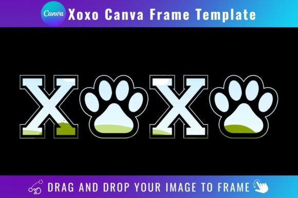 Xoxo Canva Frame Template: Graphics for Canva Sellers